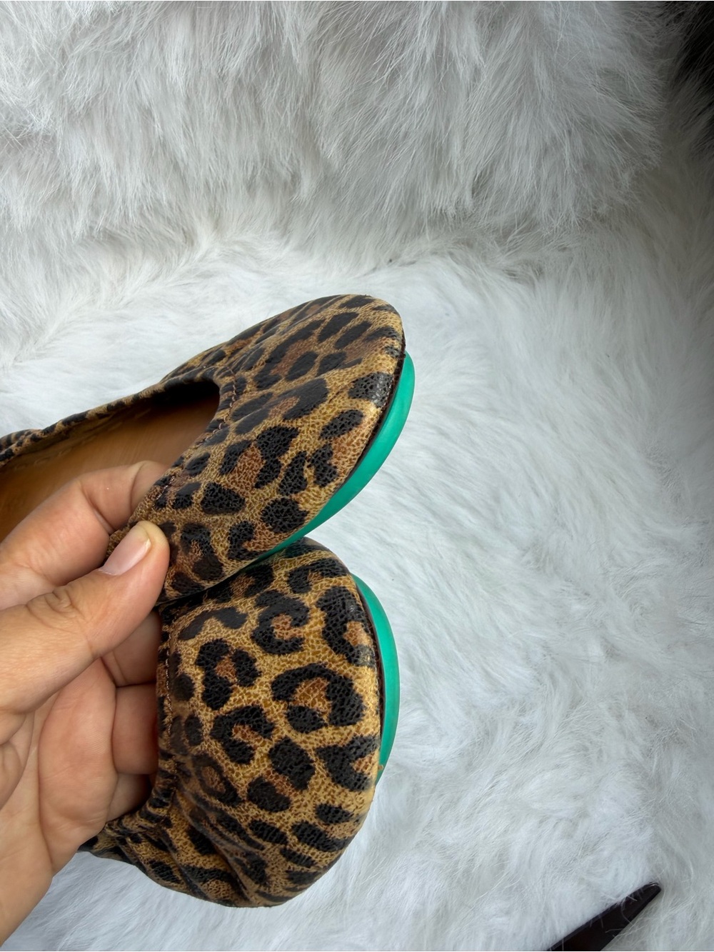 Tieks Leopard Print Women’s Ballet Flats - Brown size 9 - Picture 5 of 5